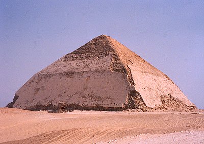 Bent Pyramid Exterior - North face - Copyright (c) 2001 - Andrew Bayuk, All Rights Reserved