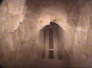 First antechamber of the Bent Pyramid of Dahshur - Copyright 2000 - Andrew Bayuk - All Rights Reserved
