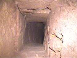 Connecting passageway of the Bent Pyramid of Dahshur - Copyright 2000 - Andrew Bayuk - All Rights Reserved